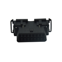 Venta al por mayor de 16 pines hembra OBD2 OBD 2 OBD II conector de extensión para lector de código