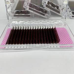 Extensions de <span class=keywords><strong>cils</strong></span> brun foncé à marque privée 0.03 0.05 0.15 M J B C D Curl, plateaux d'extensions de <span class=keywords><strong>cils</strong></span> brun <span class=keywords><strong>bordeaux</strong></span> - Product Image 2