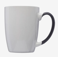 Mug à café Java bicolore personnalisé 12 oz, cadeau promotionnel d'entreprise, impression à l'encre sur céramique, vente en gros
