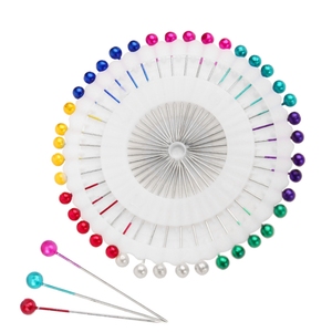 40 pièces/ensemble d'aiguilles à tête de perle ronde point droit épingles à coudre pour la couture bricolage outils de couture positionnement - Product Image 3
