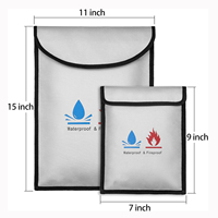 Pochette d'Argent et Porte-Documents Étanche Ignifuge avec Fermeture Éclair pour Rangement Sécurisé