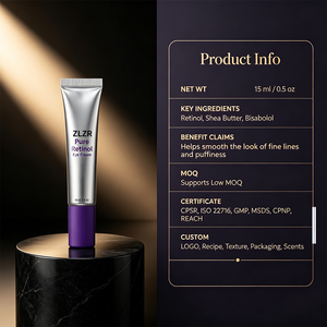 Suministro al por mayor de crema para ojos Matrixyl 3000+ con 0.5% de retinol puro, efecto tensor e iluminador instantáneo, en envase con relieve, 15 ml - Product Image 2