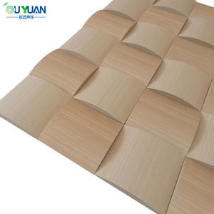 Panneau acoustique en mosaïque 3D demi-rond / semi-circulaire pour auditorium, studio d'enregistrement, décoration murale, panneaux muraux en bois, intérieur - Product Image 5