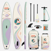 Planche de surf gonflable souple double couche en PVC écologique, portable, longue, pour l'océan, prix usine OEM