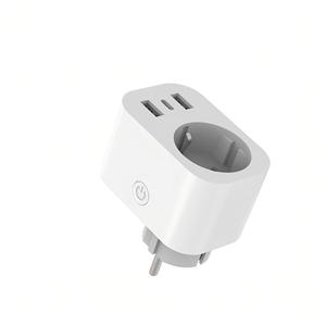 Adaptador de Corriente Inteligente YUHE, 1 Tomacorriente, 2 Puertos USB, Diseño Minimalista de Plástico Blanco, Clasificación IP20, 16A 230V, Interruptores de Pared, Smart Life - Product Image 3