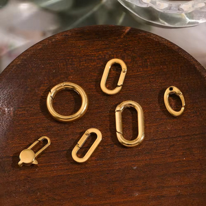 Accessori Ciondoli per Orecchini a Cerchio con Chiusura a Molla per la Creazione di Gioielli Pendenti Placcati Oro 18K Impermeabili in Acciaio Inossidabile <span class=keywords><strong>316L</strong></span> - Product Image 2