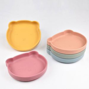 Assiette bébé en silicone souple, non toxique, incassable et écologique avec ventouse pour la diversification alimentaire des tout-petits, compatible lave-vaisselle - Product Image 4