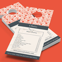 Grossiste : Brochures suspendues en papier fantaisie de qualité supérieure, imperméables, impression offset, pour accrocher à la porte