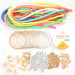 Hesiod Hot Sell Boho Disc Spacer Beads Polymer Soft Clay Beads Box Set Metal Jewelry Making