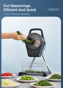 Machine à couper les légumes multifonctionnelle 110V 220V, coupe-oignon vert pour restaurant, hachoir à légumes, hachoir à poireaux, râpe à gingembre - Product Image 5