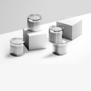 Pot en plastique acrylique transparent à double paroi épais avec couvercle pour cosmétiques, contenances 10g, 30g, 50g, pour crème visage et soins de la peau. - Product Image 5