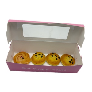 Tùy chỉnh Biscuit Hộp bao bì rõ ràng cửa sổ hộp các tông màu trắng hình chữ nhật Cookie hộp - Product Image 6