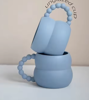 Nouvelle tasse en céramique de style chinois beige/bleu en porcelaine osseuse, écologique, de haute qualité, originale, pour le café et le thé, pour les couples, pour la maison