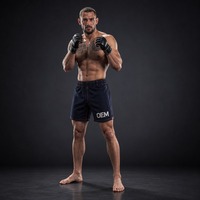 Shorts MMA personnalisés pour hommes, shorts de combat à séchage rapide, extensibles dans 4 directions, en polyester, pour le kickboxing, le Muay Thai, la boxe, les entraînements, avec logo OEM
