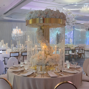 NIKA - Decoración <span class=keywords><strong>de</strong></span> Cortina <span class=keywords><strong>de</strong></span> Cuentas <span class=keywords><strong>de</strong></span> Cristal, Soportes para Flores <span class=keywords><strong>de</strong></span> <span class=keywords><strong>Mesa</strong></span> <span class=keywords><strong>de</strong></span> Boda, Soporte Redondo <span class=keywords><strong>de</strong></span> <span class=keywords><strong>Metal</strong></span> Dorado con Espejo para <span class=keywords><strong>Centros</strong></span> <span class=keywords><strong>de</strong></span> <span class=keywords><strong>Mesa</strong></span> - Product Image 1