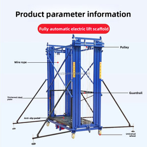 Lift Perancah Logam Listrik Baru, Lipat, Mobile, Indoor Outdoor, Dekoratif, Tangga Kargo, Tali Kawat, <span class=keywords><strong>2</strong></span>-8m, Kapasitas Beban 0.5 <span class=keywords><strong>Ton</strong></span> - Product Image 2