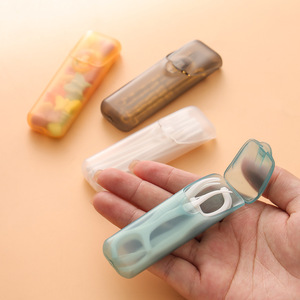 Mini Transparent PP Dental Floss Box With <b>Toothpick</b> Storage Portable Pillbox Cotton Swab Case For Daily Use - Product Image 1