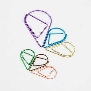 Nhiều Màu Đơn Giản Giọt Nước Hình Kẹp Giấy Các Loại Kích Thước Dễ Thương Giọt Nước Kim Loại Bookmark Memo Giấy Clip - Product Image 3