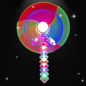 New Windmill Musical Led Pixel <b>Light</b> up Windmill Spinner <b>Flash</b> <b>Light</b> Plaid Wand Toy Kids Party Gifts - Product Image 1
