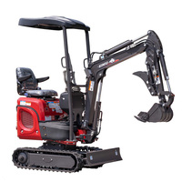 Moteur de Kubota de mini excavatrice de 1 tonne | Digger 10.2KW | Expédition moins chère | Petites machines de construction