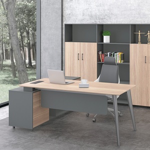 Modern Durable <b>Office</b> Furniture L-Shaped Boss CEO Manager Executive Wooden Desk Home School MDF MFC Material for Villa Use - Product Image 6