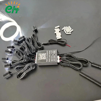 Plafonnier LED RGBW 16W Effet Ciel Étoilé 8 Trous Étoiles + 10 Trous Étoiles Filantes, Contrôle par Télécommande et Application pour Décoration d'Éclairage Étoilé de Toit de Voiture