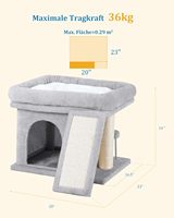 Chat planche à gratter arbre à chat tour griffoir fenêtre perche chats étagère Condo Cubbies pour chatons d'intérieur gris foncé