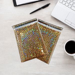 Holographic Poly Bubble Mailers Eco-Friendly Waterproof Durable Secure Luxury Shipping Bags - Product Image 1