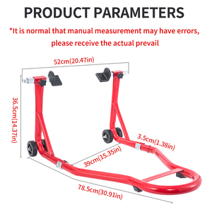 Support de réparation universel pliable pour moto, pour levage et stockage de la roue arrière, avec glissières de repositionnement et cadre de levage - Product Image 2