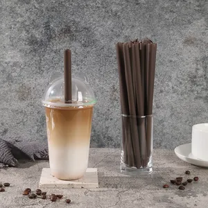 Fábrica al por mayor de pajitas biodegradables empaquetadas sin plástico ecológicas para bio desechable beber café bar restaurante