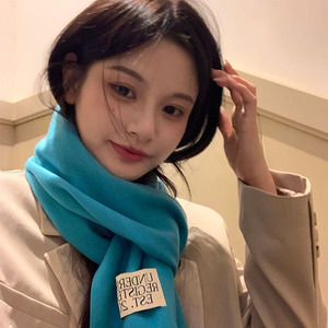 Écharpe en coton tricoté à franges style coréen – Rouge, grande taille, hiver, 2-en-1, écharpe-châle respirante pour femmes et couples, nouveauté 2026 - Product Image 1