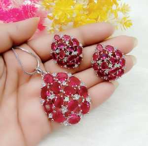 จี้หินเพชรแบบอเมริกันคุณภาพพรีเมี่ยมสวยพร้อมเสื้อชุดปาร์ตี้เครื่องประดับดีไซน์พรีเมี่ยมทำมือ - Product Image 4