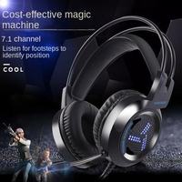Casque de jeu filaire circum-auriculaire avec haut-parleur dynamique, réduction active du bruit, design exclusif, amplification des basses, contrôle tactile, lumineux, AAC