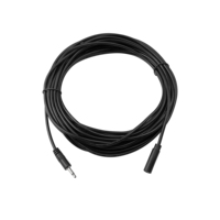 Aux Audio noir PVC 3.5mm 10m 22AWG TS Mono mâle à femelle connecteur prise câble d'extension pour Microphone moniteur multimédia