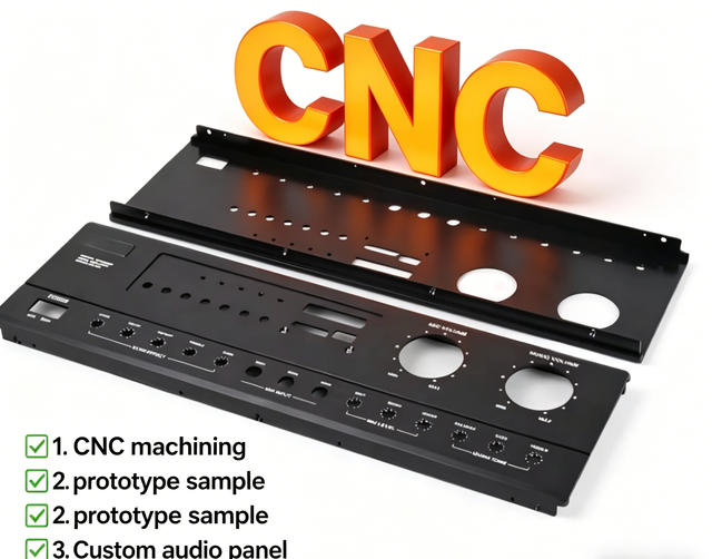 Dongguan High-end Acoustic Speakers Custom Control Panel Aluminum Alloy Audio Panel for Guitar Multi Effect Pedals