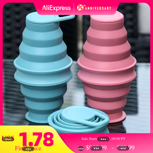 Bpa Free Custom Reusable Travel Coffee <b>Cups</b> Collapsible Silicone Sports Water Bottles - Product Image 1
