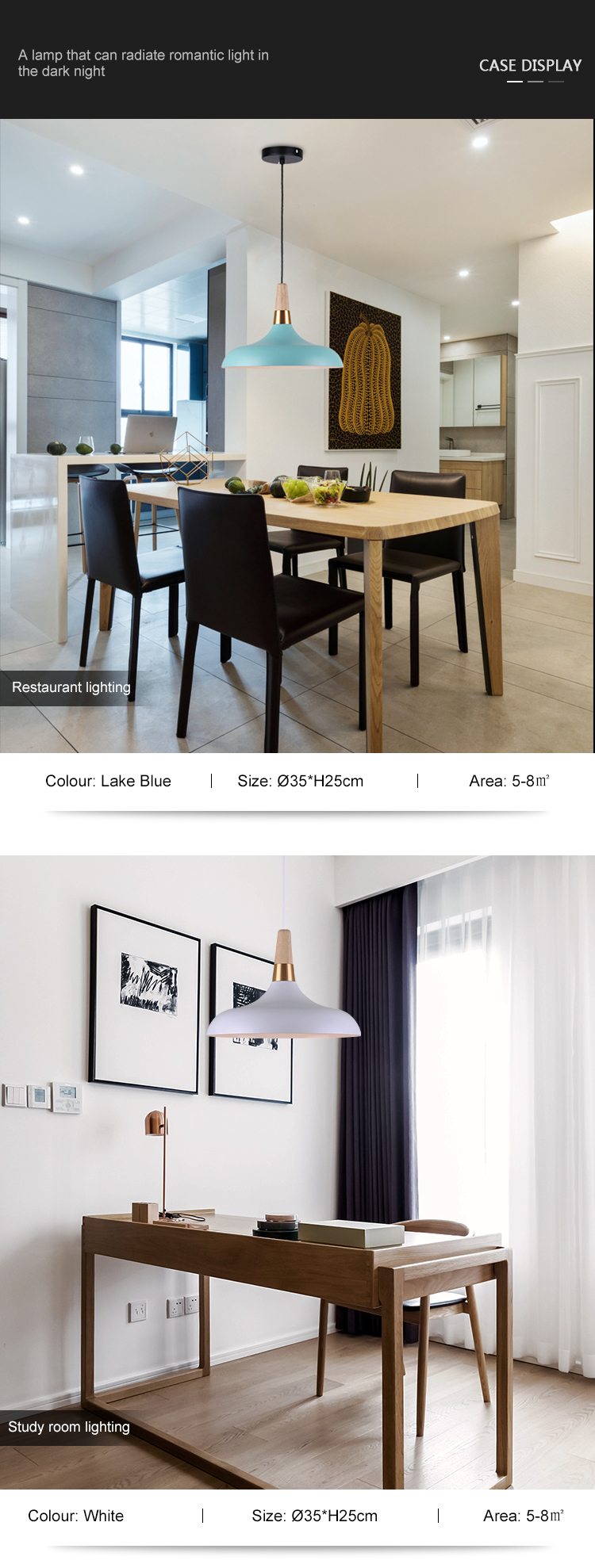 Modern Style Indoor Study Room Dining Room Decoration E27 Glass Pendant Lamp