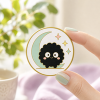 Broches de revers en métal personnalisées en gros, marque Pinstar, plaquées or, style Ghibli Soot Sprites, objets de collection artistiques, mignonnes et moelleuses