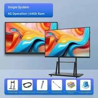 Pantalla Plana Interactiva 4K Ultra HD de 100/110 Pulgadas con Sistema Android/Windows, Monitor de Pantalla Táctil para Sala de Conferencias