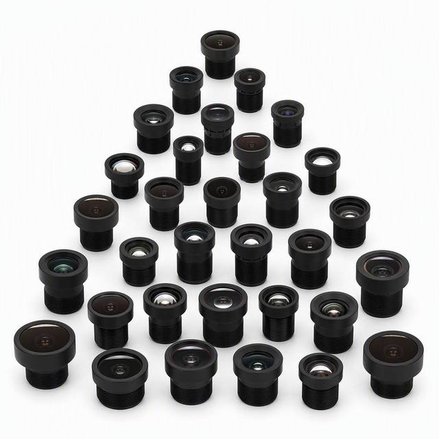 150 Degree Wide Angle M12 Lens F2.0  Optical Lens 1/2.7" Camera CCTV Lens for Dash Cam Security Monitoring Smart Driving