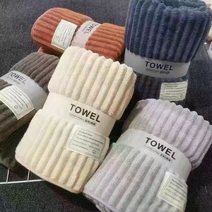 Juego de toallas de baño de 35x74cm, de algodón, color sólido, tejido, suave para la piel, para uso doméstico, para adultos, colores variados. - Product Image 3