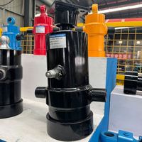 Camion benne semi-remorque à basculement latéral automatique à 5 étages avec double piston CCYY, vérins de levage hydrauliques, certifié ISO9001