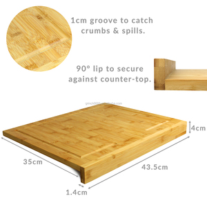<strong>Counter</strong> <strong>Edge</strong> Bamboo <strong>Chopping</strong> <strong>Board</strong>, Secure Wooden Kitchen Cutting <strong>Board</strong> - Product Image 4