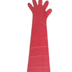 Одноразовые ветеринарные перчатки с длинным рукавом из полиэтилена