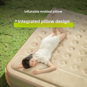Cama Inflable Rectangular Resistente a la Humedad con Bomba de Inflado Integrada, Acolchado Grueso y Plegable para Camping - Product Image 3