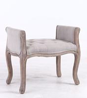 Banc d'entrée réglable en bois massif, directement de l'usine, L65*P46*H47/60CM, démontable, gris antique