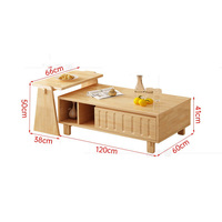 Meubles de maison, centre de table d'angle personnalisé et support TV, table basse moderne en bois massif et noyer pour le salon, vente en gros