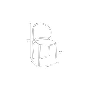 Stefania <b>Chair</b> Set Of 4 White Polypropylene Indoor <b>Outdoor</b> Dining <b>Chairs</b> - Product Image 3