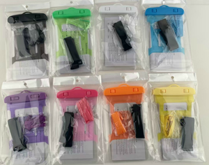 Borsa da braccio impermeabile da 7 pollici con tracolla regolabile per telefono, unisex, per fitness, uso esterno, materiale in PVC tinta unita con interno - Product Image 1