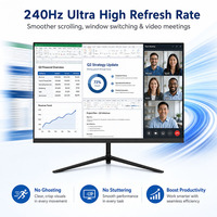 Monitor curvo premium para juegos de PC de 24/27/32 pulgadas, 240Hz VA 2K/4K, sin bordes, pantalla para computadora de escritorio, monitor para gamers.